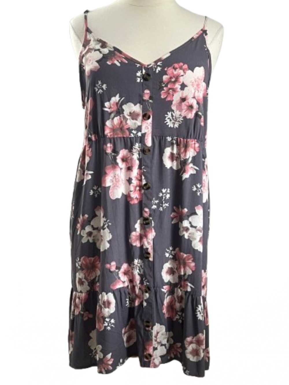Floral Print Spaghetti Strap Dress